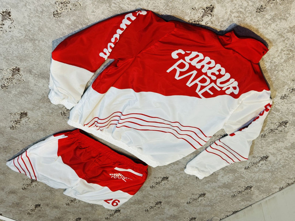 FOREVR RΛRE - Red 2 Piece Windbreaker Set ❤️