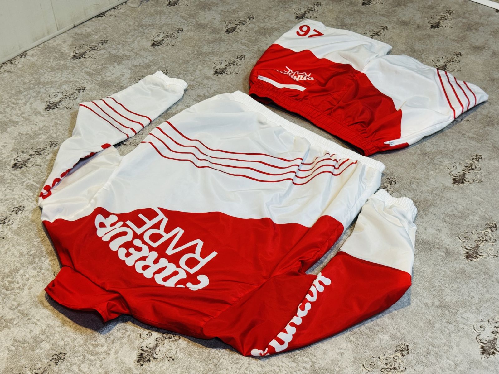 FOREVR RΛRE - Red 2 Piece Windbreaker Set ❤️