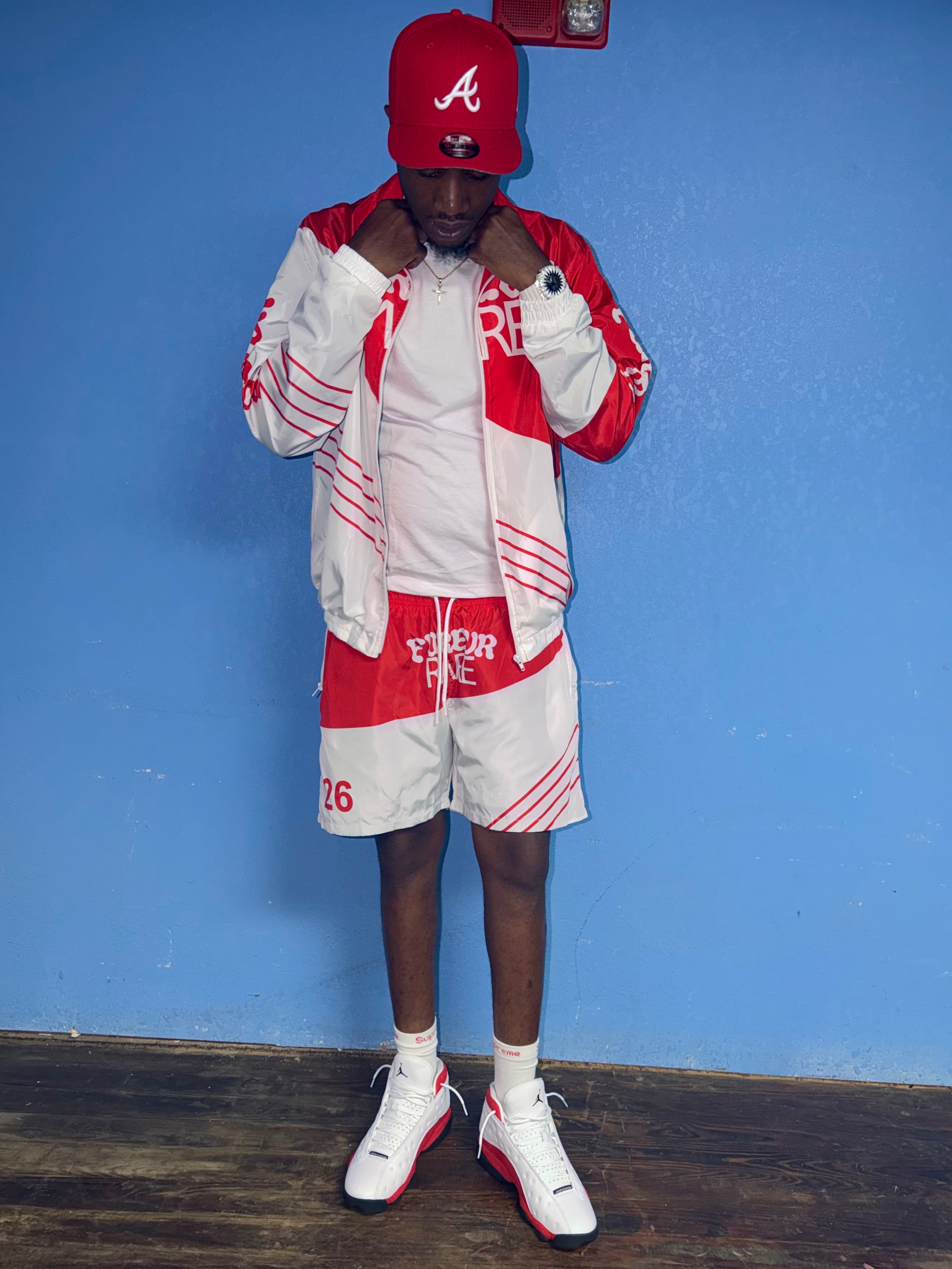 FOREVR RΛRE - Red 2 Piece Windbreaker Set ❤️