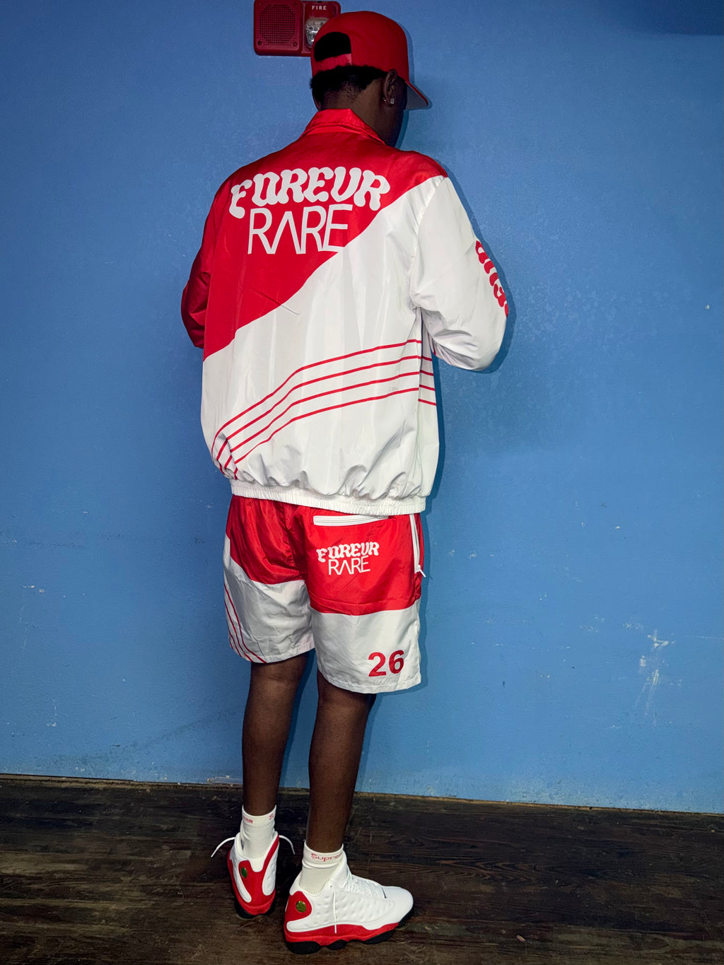 FOREVR RΛRE - Red 2 Piece Windbreaker Set ❤️