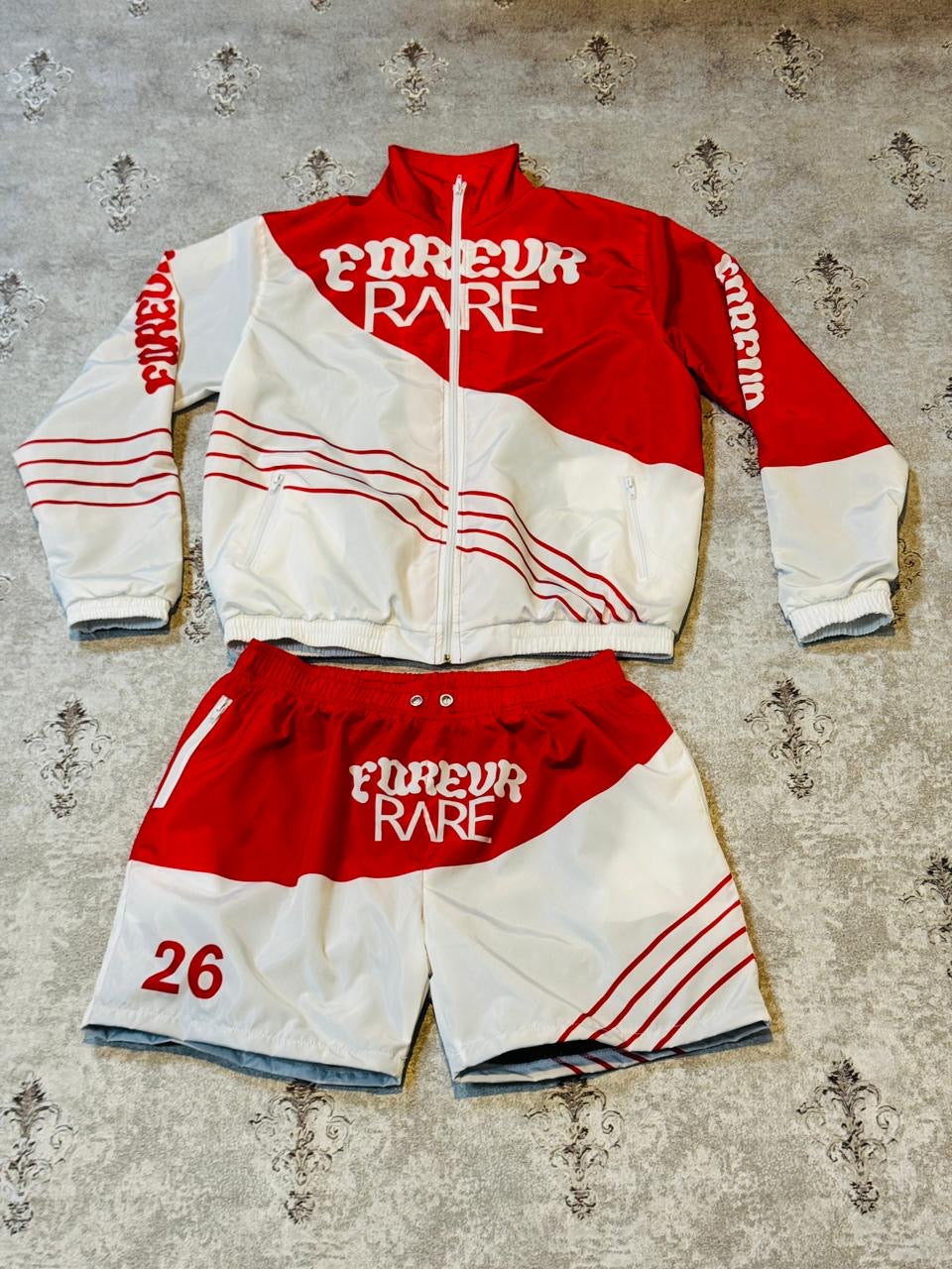 FOREVR RΛRE - Red 2 Piece Windbreaker Set ❤️